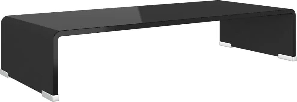 vidaXL Átlátszó üveg TV/monitor állvány 60x25x11 cm