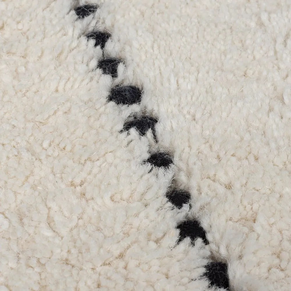 Krémszínű kézi szövésű gyapjú szőnyeg 120x170 cm Dottie Linear – Flair Rugs
