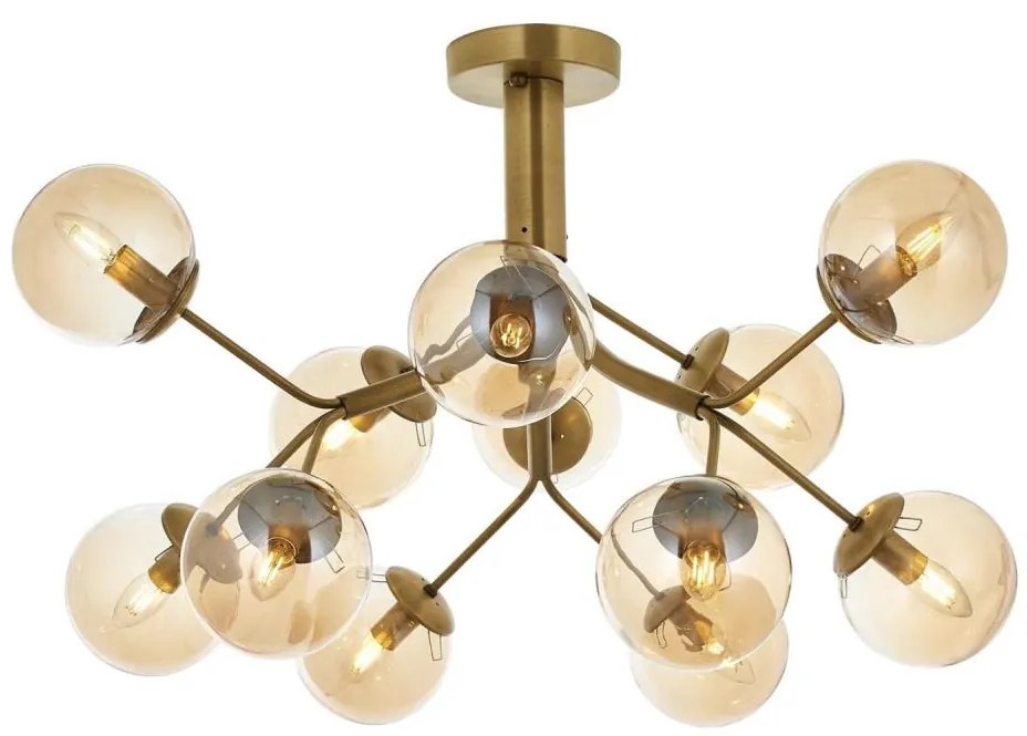 Felületre szerelhető csillár VARANA 12xE14/40W/230V bronzszínű