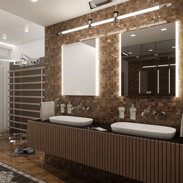 NIMCO ZP 11002VX - LED-es háttérvilágítású fürdőszobai tükör 3000-6500K 80x60 cm IP44