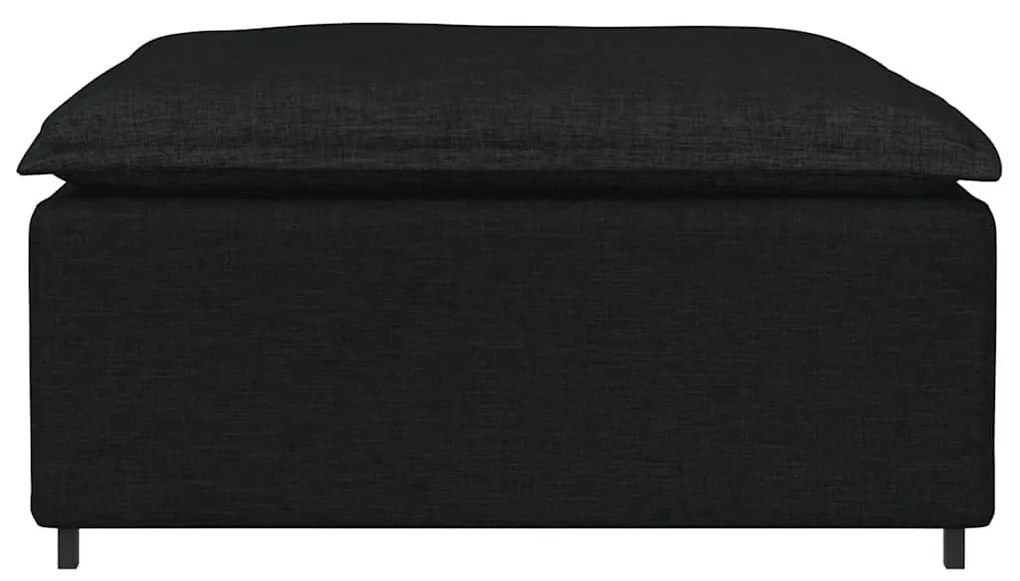 fekete moduláris kanapé lábzsámoly modul 100x100x48 cm