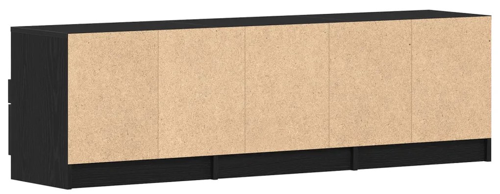 TV Szekrény Fekete Tölgy 150x33,5x45 cm Műgyanta