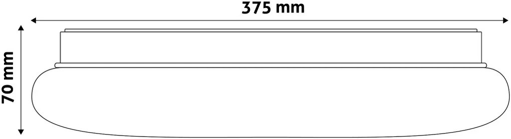 Avide LED Mennyezeti Lámpa Larissa 24W 375*70mm CW 6400K