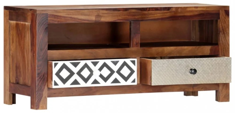 tömör kelet-indiai rózsafa TV-szekrény 90 x 30 x 40 cm