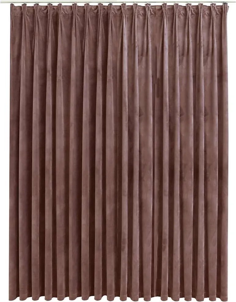vidaXL antik rózsaszín bársony sötétítőfüggöny kampókkal 290 x 245 cm