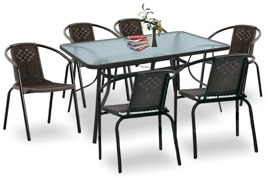 Elzas 6+1 kerti bútor garnitúra szett