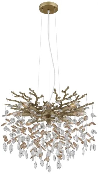 Globo 64138H1G - Kábeles csillár QUEENA 8xE14/40W/230V arany