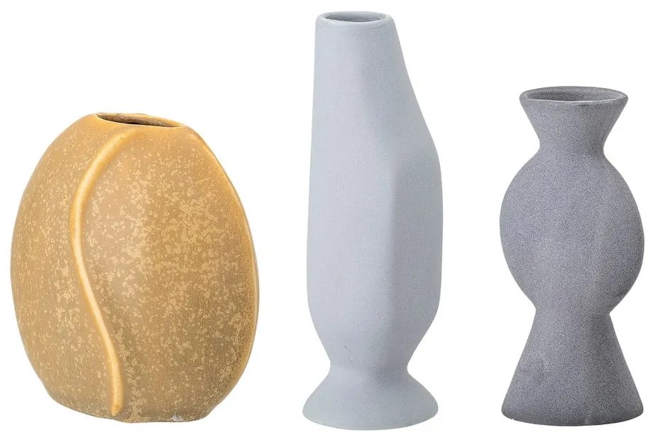 Agyagkerámia kézzel készített váza készlet 3 db-os (magasság 12,5 cm) Miacecilia – Bloomingville
