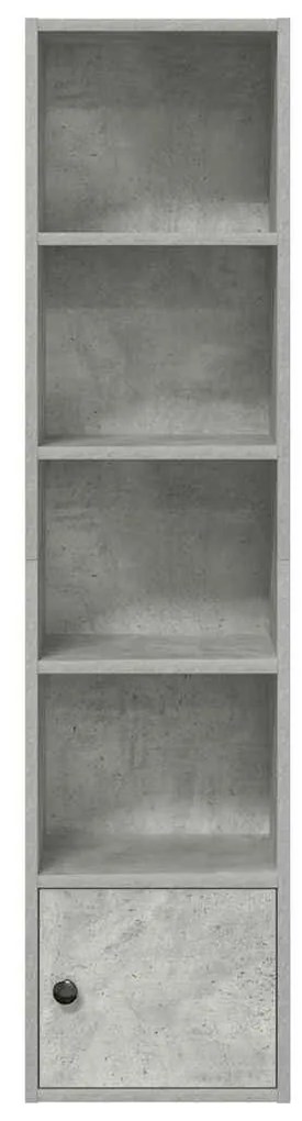 betonszürke szerelt fa könyvespolc 31x24x127 cm