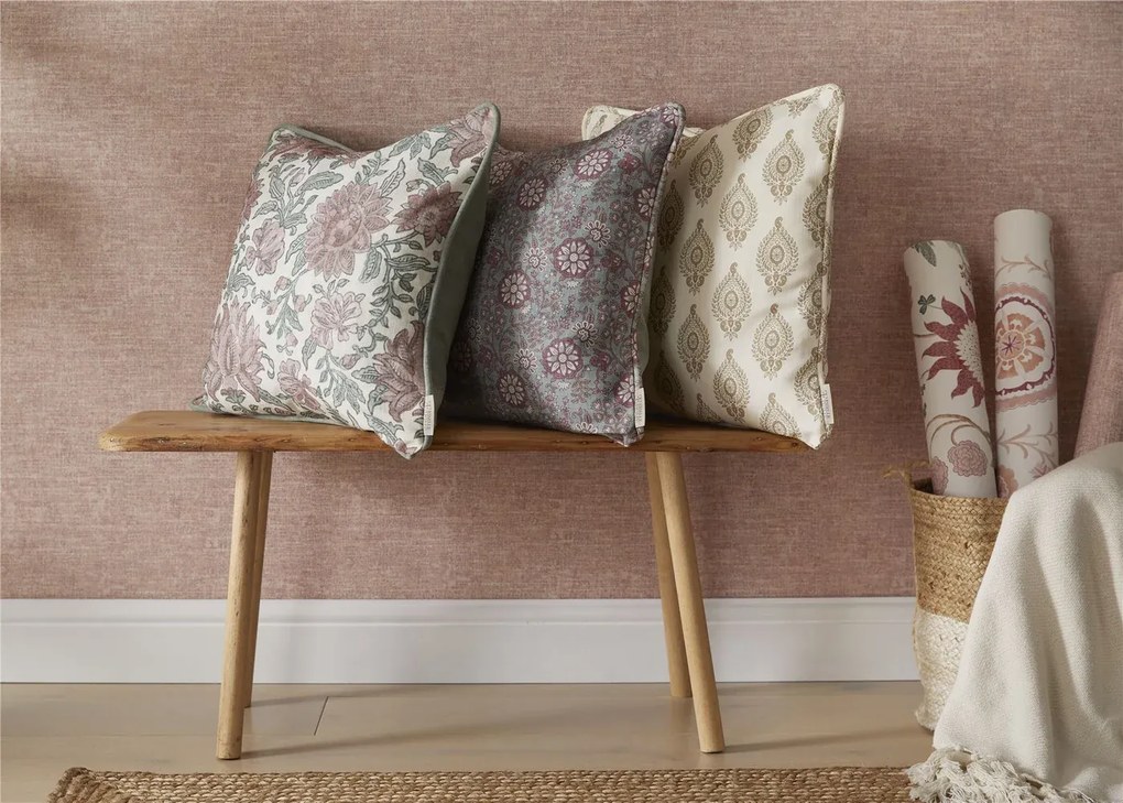 Esselle Home A La Mode Artisan Weave mályva-rózsaszín egyszínű szövet hatású vlies tapéta – 100010EH