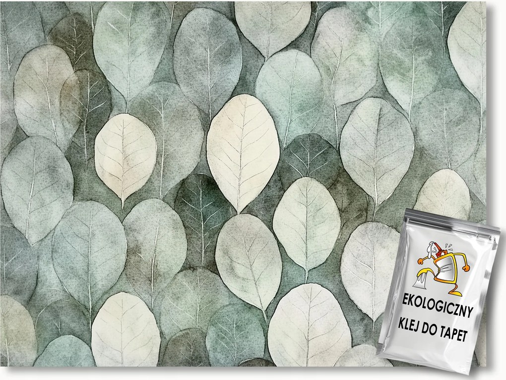 Fotótapéta Flizelina Akvarell Természet Zöld Levelek 368x254 ragasztó