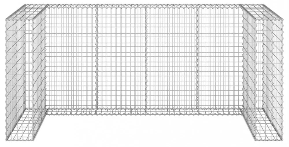 horganyzott acél gabionfal szemeteskukákhoz 254 x 100 x 110 cm
