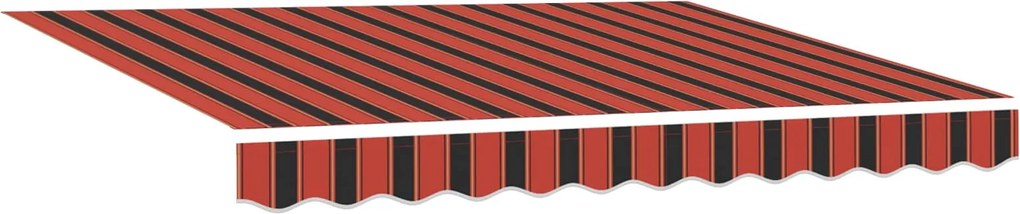 vidaXL Behúzható napellenző narancssárga és barna 300 x 250 cm
