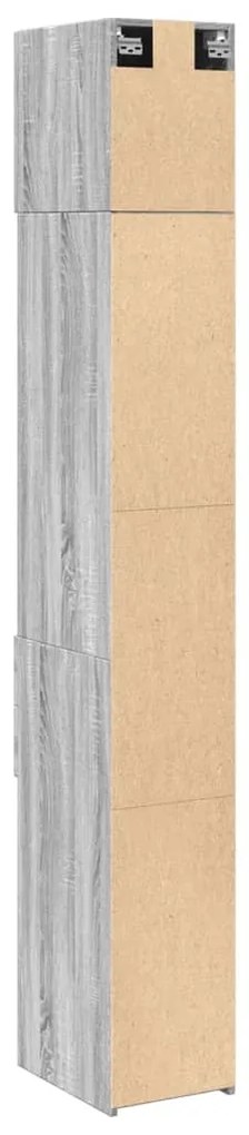 szürke sonoma szerelt fa vékony tárolószekrény 30x42,5x225 cm