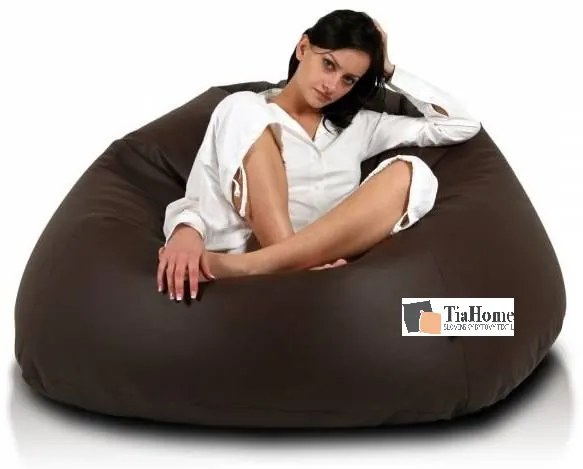 Babzsák labda Maxi ökobőr TiaHome - Narancssárga