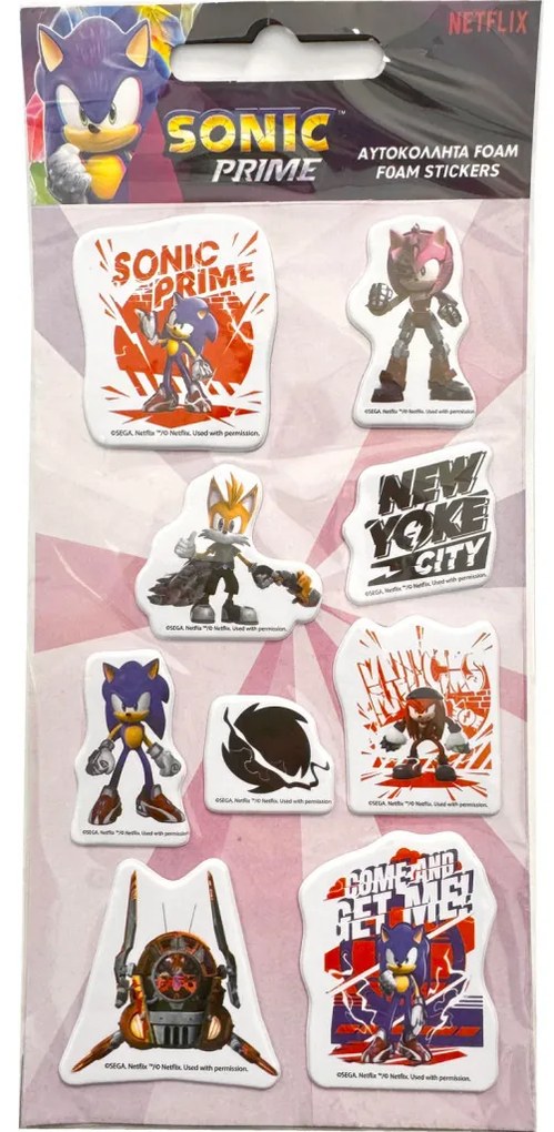 Sonic a sündisznó Heroes pufi szivacs matrica szett