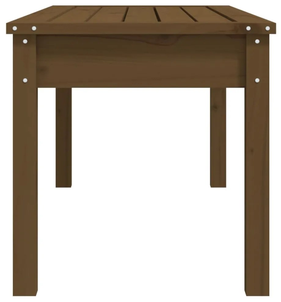 mézbarna tömör fenyőfa kerti pad 109x44x45 cm