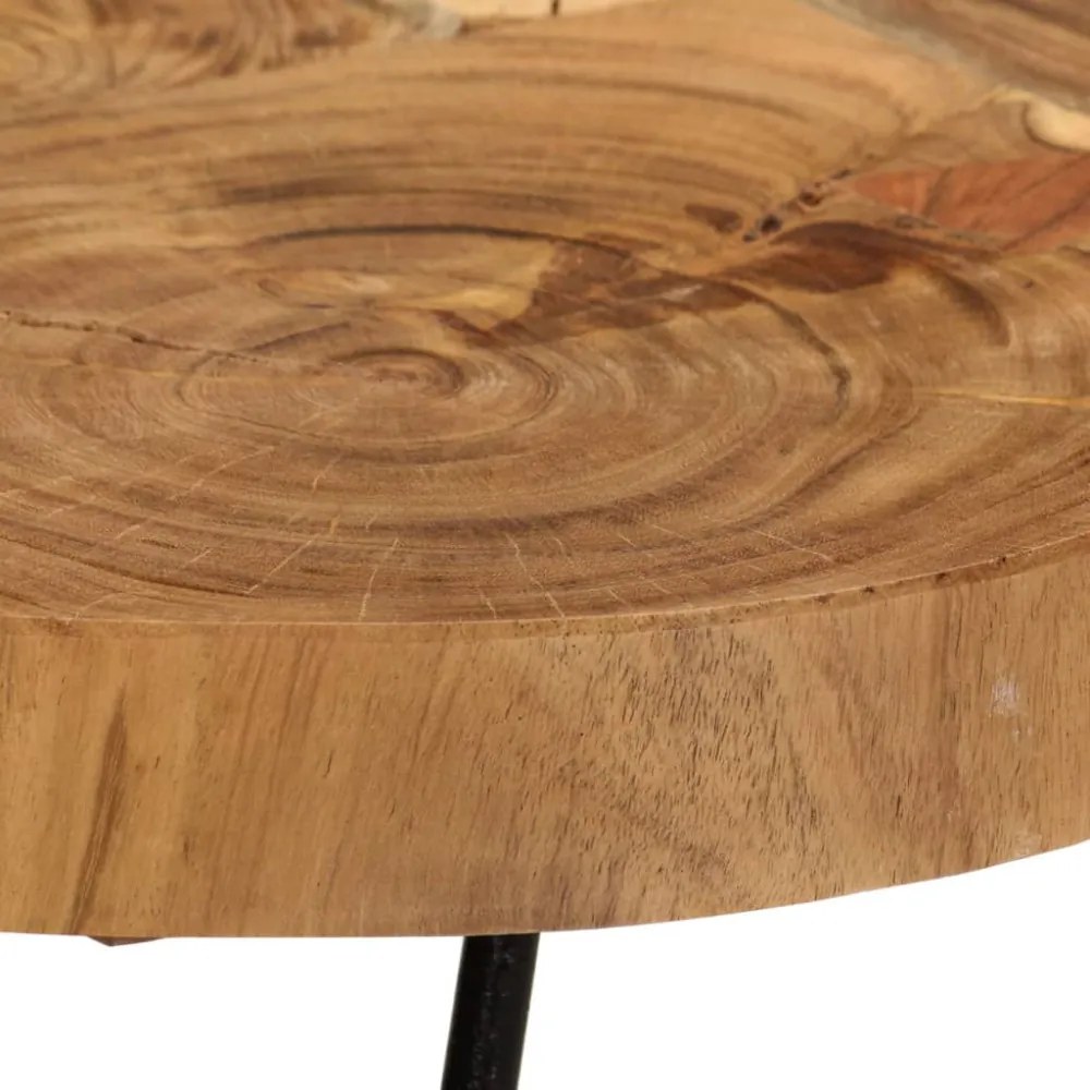 tömör akácfa dohányzóasztal 6 rönkszelet 36 cm