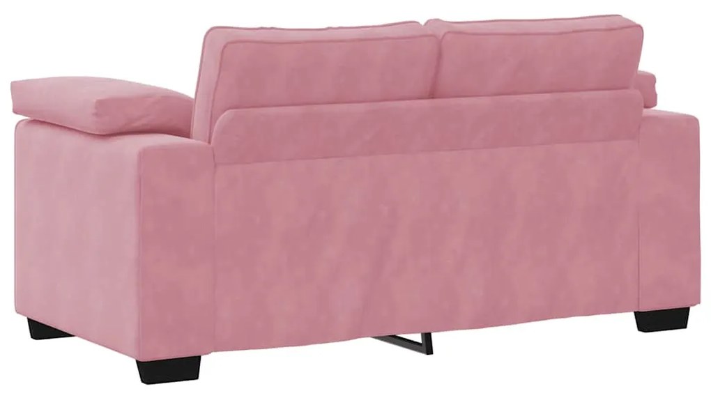 vidaXL rózsaszín bársony loveseat kanapé 120 cm