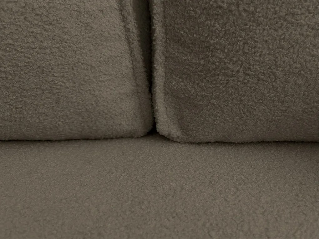 SMART BOUCLE L alakú kihúzható, megfordítható sarokkanapé 232x143 cm, szürkésbarna