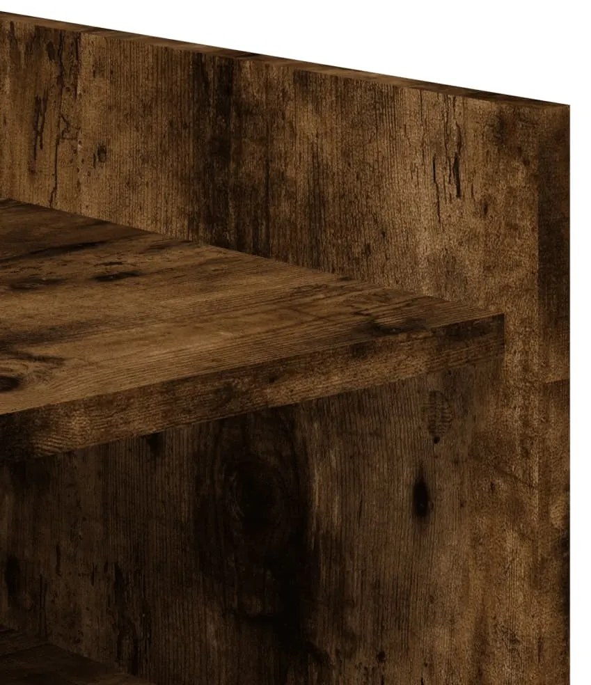 füstös tölgy színű szerelt fa cipőszekrény 52 x 37,5 x 100 cm