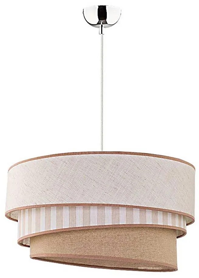 Duolla - Csillár zsinóron TRIO 1xE27/40W/230V átm. 45 cm bézs/barna