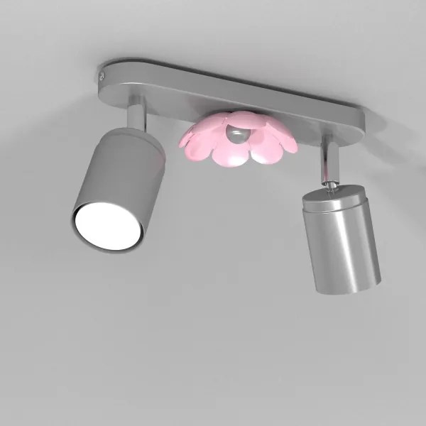 Spotlámpa FLOWER 2xGU10/8W/230V matt króm