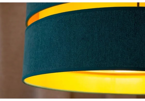 Duolla - Csillár zsinóron DUO 1xE27/15W/230V átm. 40 cm türkiz/arany