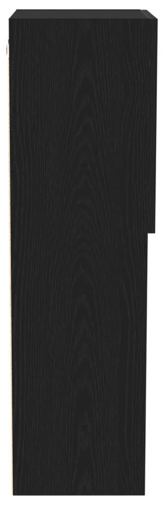 LED világítással ellátott TV szekrény fekete tölgy 40,5x30x102 cm