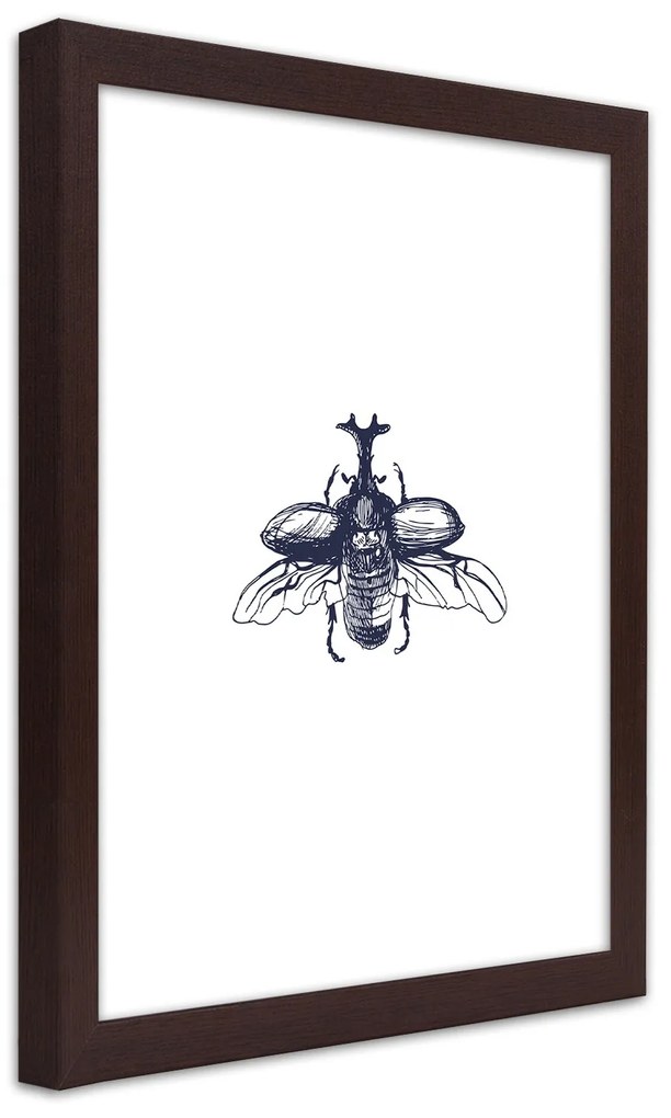 Gario Poszter Repülo bogár A keret színe: Barna, Méret: 70 x 100 cm