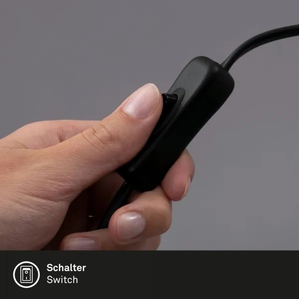 Brilo - LED Rugalmas asztali lámpa klipsszel TRASNA LED/7,5W/230V fekete