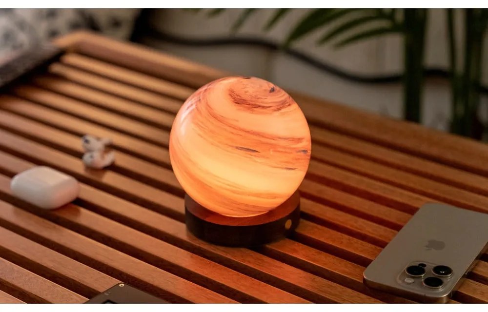 Barna-sötét natúr színű USB fénydekoráció ø 8 cm Polar Cloud – Gingko