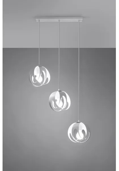 Sollux SL.1085 - Csillár zsinóron TULOS 3xE27/60W/230V fehér