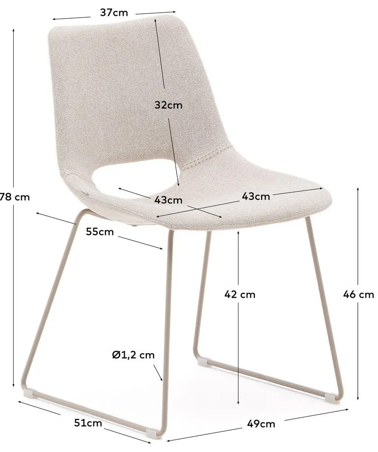 Bézs étkezőszék Zahara – Kave Home