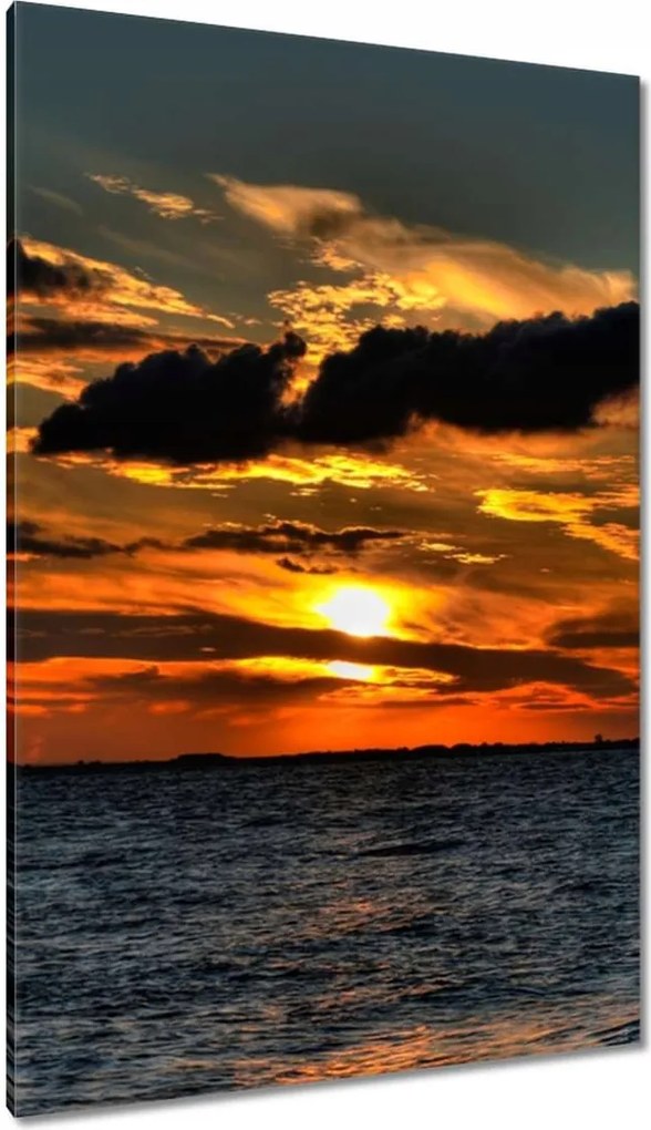 Vászonkép 80x120 Naplemente a tengerparton