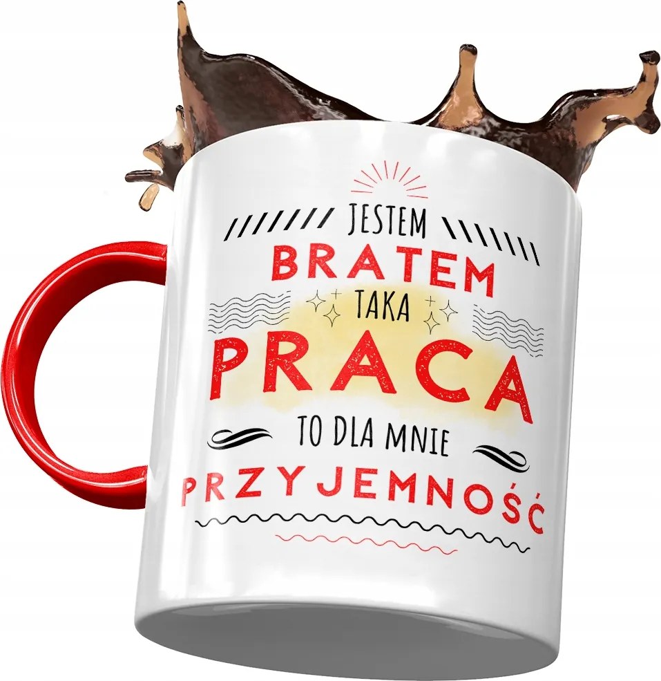 Piros Bögre Testvérnek Születésnapra Ajándék Nyomtatott Fotóval