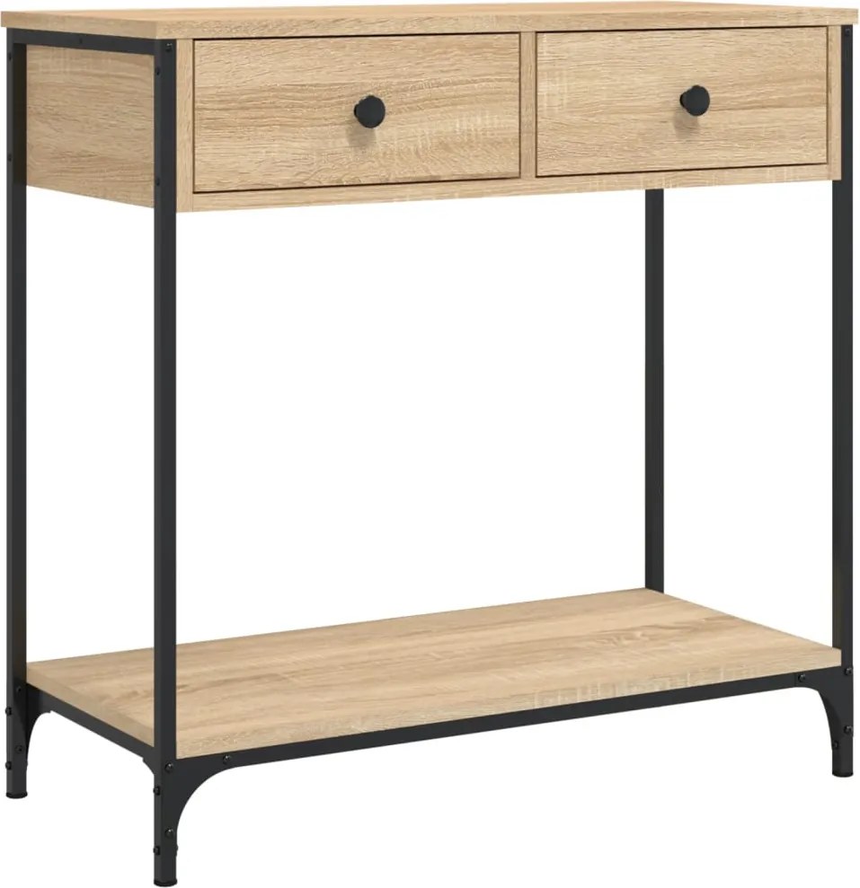 vidaXL sonoma tölgy színű szerelt fa dohányzóasztal 75 x 34,5 x 75 cm
