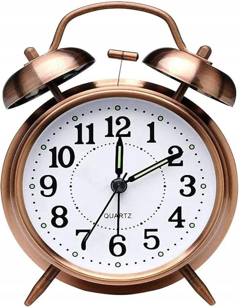 Klasszikus Ébresztőóra Csengőkkel sárgaréz vintage