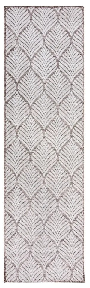 Elefántcsont színű kültéri-beltéri szőnyeg 66x230 cm Elm Leaf – Flair Rugs