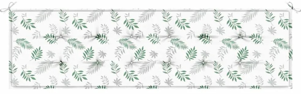 Kerti pad párna Fehér és zöld 180 x 50 x 4 cm Oxford szövet