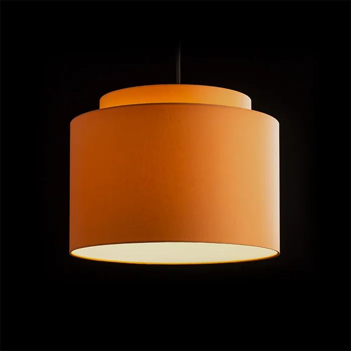 RENDL DOUBLE 40/30 lámpabúra Chintz narancssárga/fehér PVC max. 23W