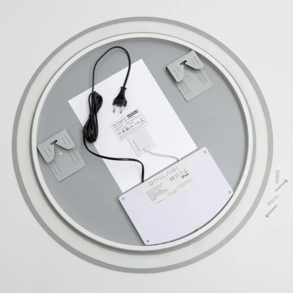 Brilagi-LED dimmelhető fürdőszobai tükör beépített fűtőfunkcióval és háttérvilágítással AVA ECO LED/11,5W/230V átm. 60 cm IP44