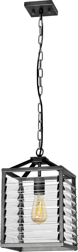 Elstead modern vintage függeszték louvre szürke elslouvre-1p