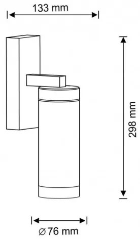 Kültéri fali lámpa SPECTRA 1xE27/10W/230V IP44