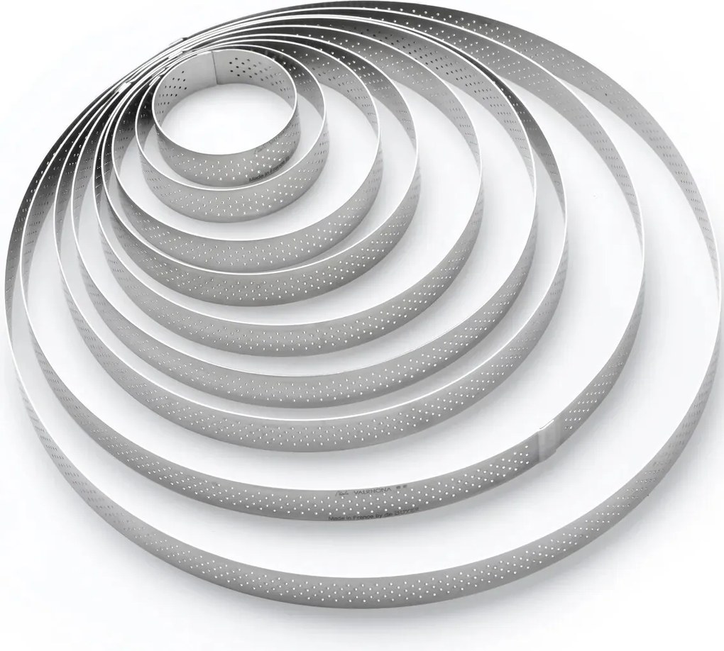 De Buyer 3098.09 perforált torta körkeret 24,5 cm,rozsdamentes acél, 24,5 cm