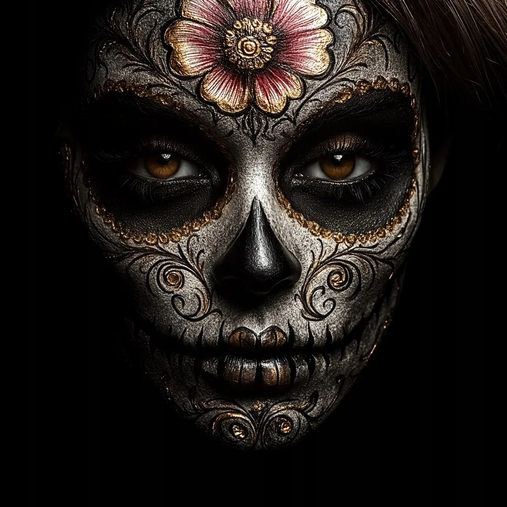 Canvas Vászonkép Portré Halottak Ünnepe Mexikó La Catrina 80x80