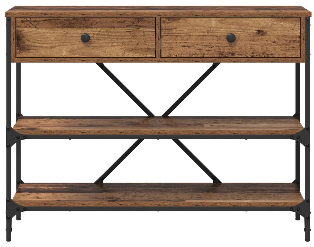 Konzolasztal Régi fa 100x34.5x75 cm Mérnöki fa