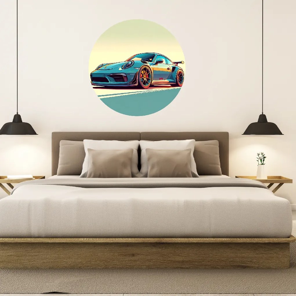 PIPPER. Kör alakú falmatrica "Porsche 911" Méret: 100cm