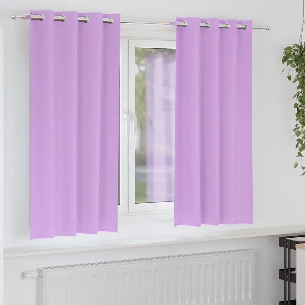 Függönyök függönyökkel 2 pcs Lila Poliészter
