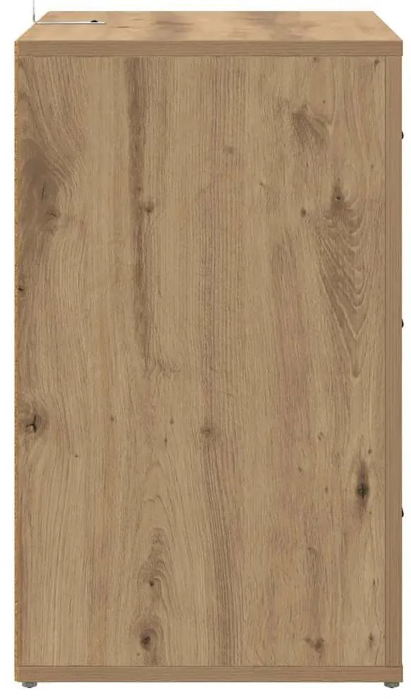 Éjjeliszekrény fiókkal kézműves tölgy 50 x 36 x 60 cm Faanyag